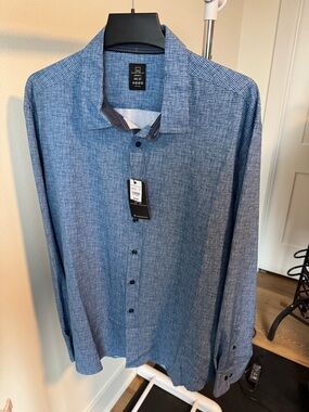 MENS DRESS SHIRT MICHAEL STRAHAN MODERN FIT SIZE XXL NEW WITH TAGS